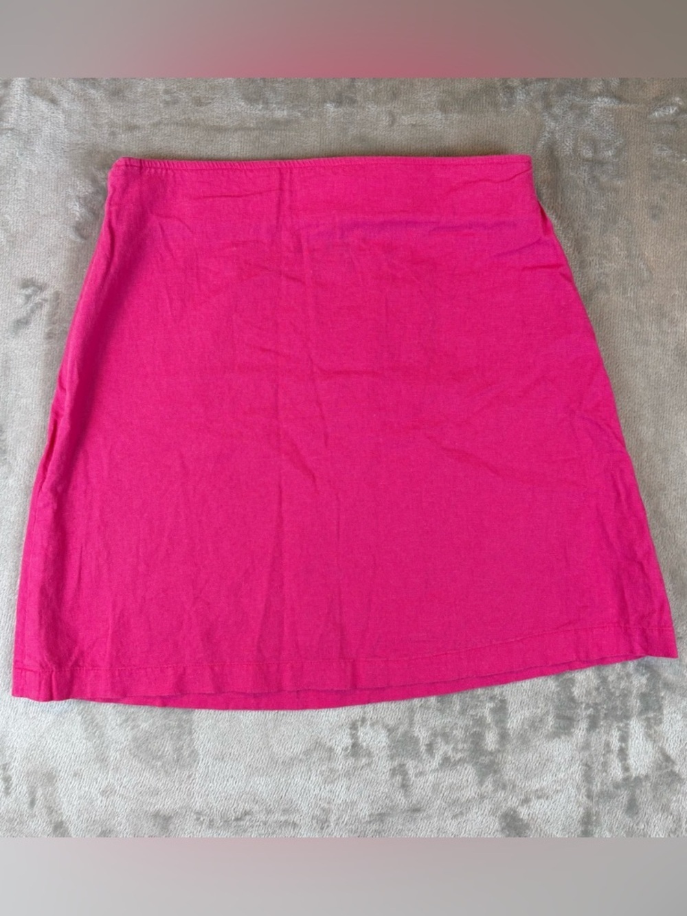 Old Navy High-Waisted Printed Linen-Blend A-Line Mini Skirt M